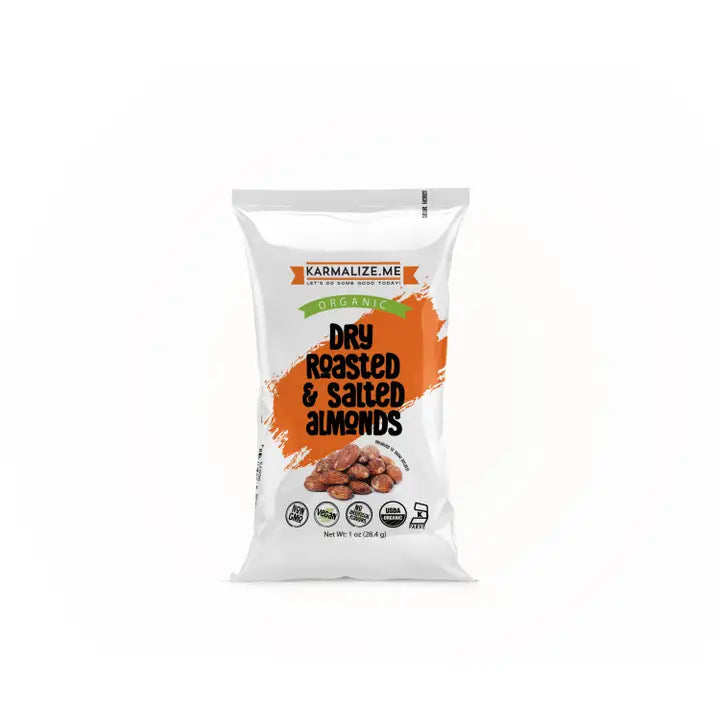 Organic Roasted Raw Almonds - 1 oz