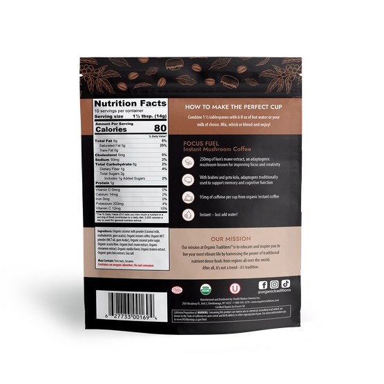 Focus Fuel Instant Mushroom Coffee