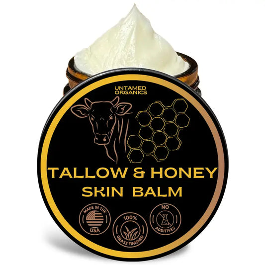 Grass-Fed Tallow & Wild Honey Skin Balm | 2 oz Glass Jar