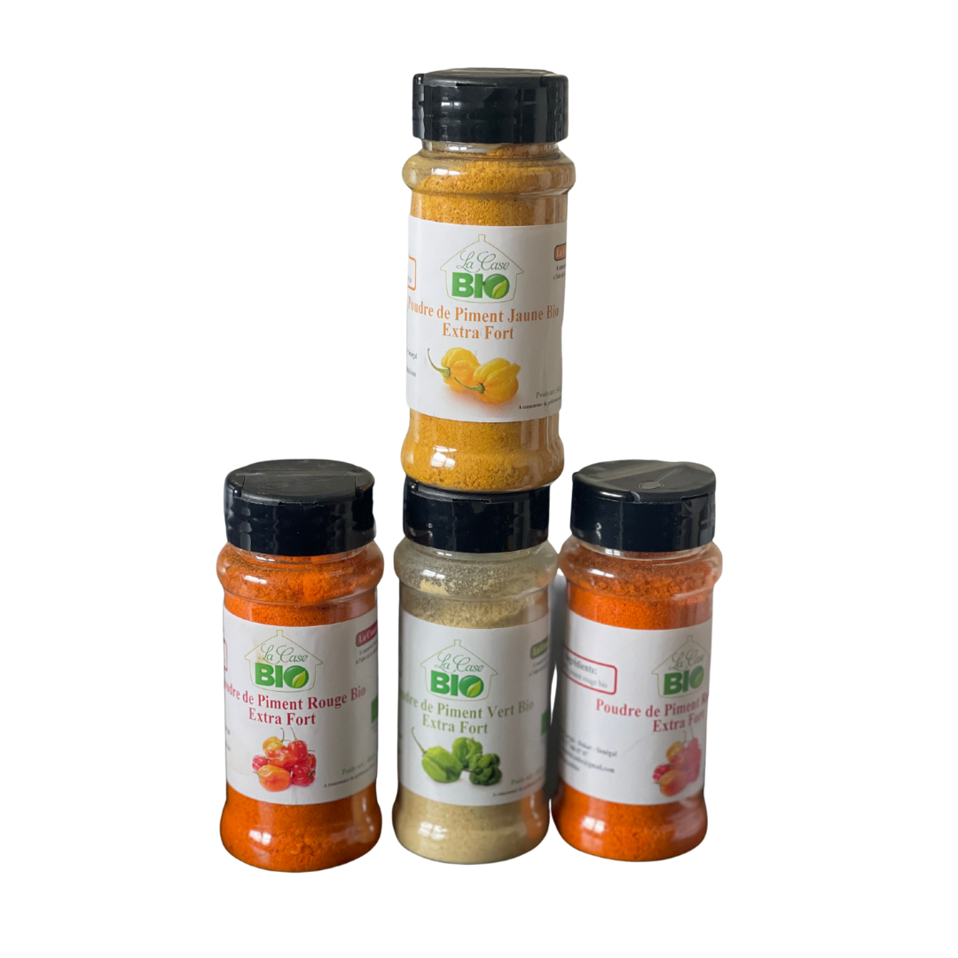 Tricolor Bonnet Pepper Powder Set - Organic