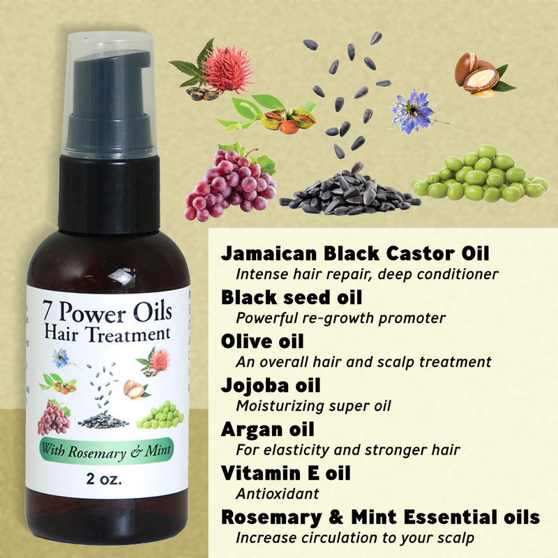 7 Power Oils Hair Treatment
