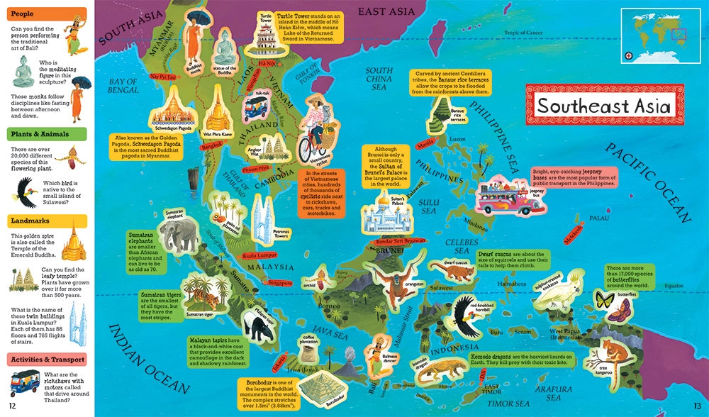 World Atlas Sticker Book