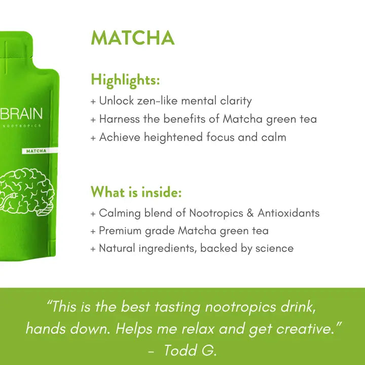 Matcha Nootropic Drinks For A Brain Boost