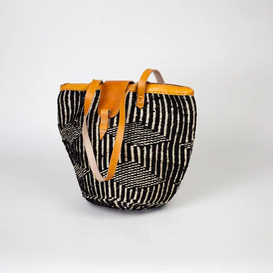 Zebra Black and White Sisal Bag