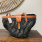 Zebra Black and White Sisal Bag