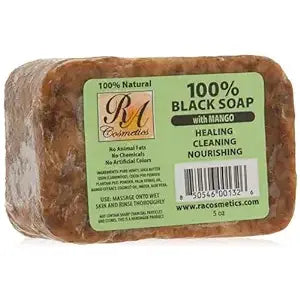 African Black Soap Bar Mango 5 oz