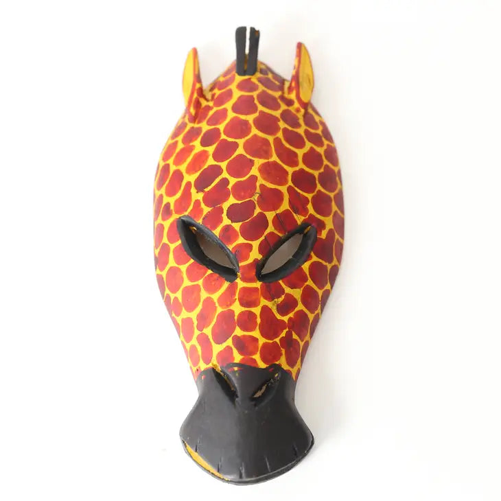Wooden Giraffe Mask