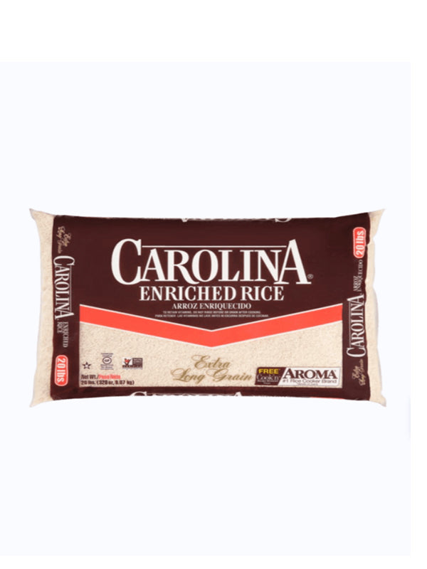 Carolina Long Grain Enriched White Rice - 20 lbs bag
